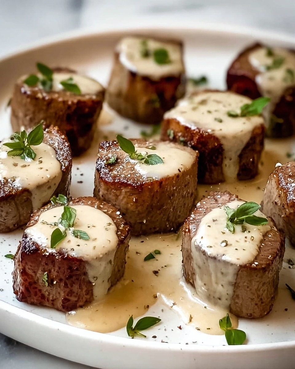 Garlic Butter Steak Bites with Parmesan Cream Sauce Recipe - Recipe Image