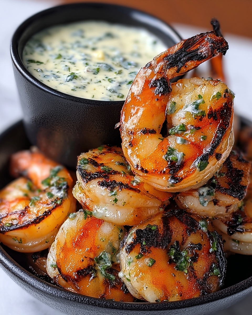 Spicy Garlic Parmesan Grilled Shrimp with Lemon-Herb Aioli Recipe - Recipe Image