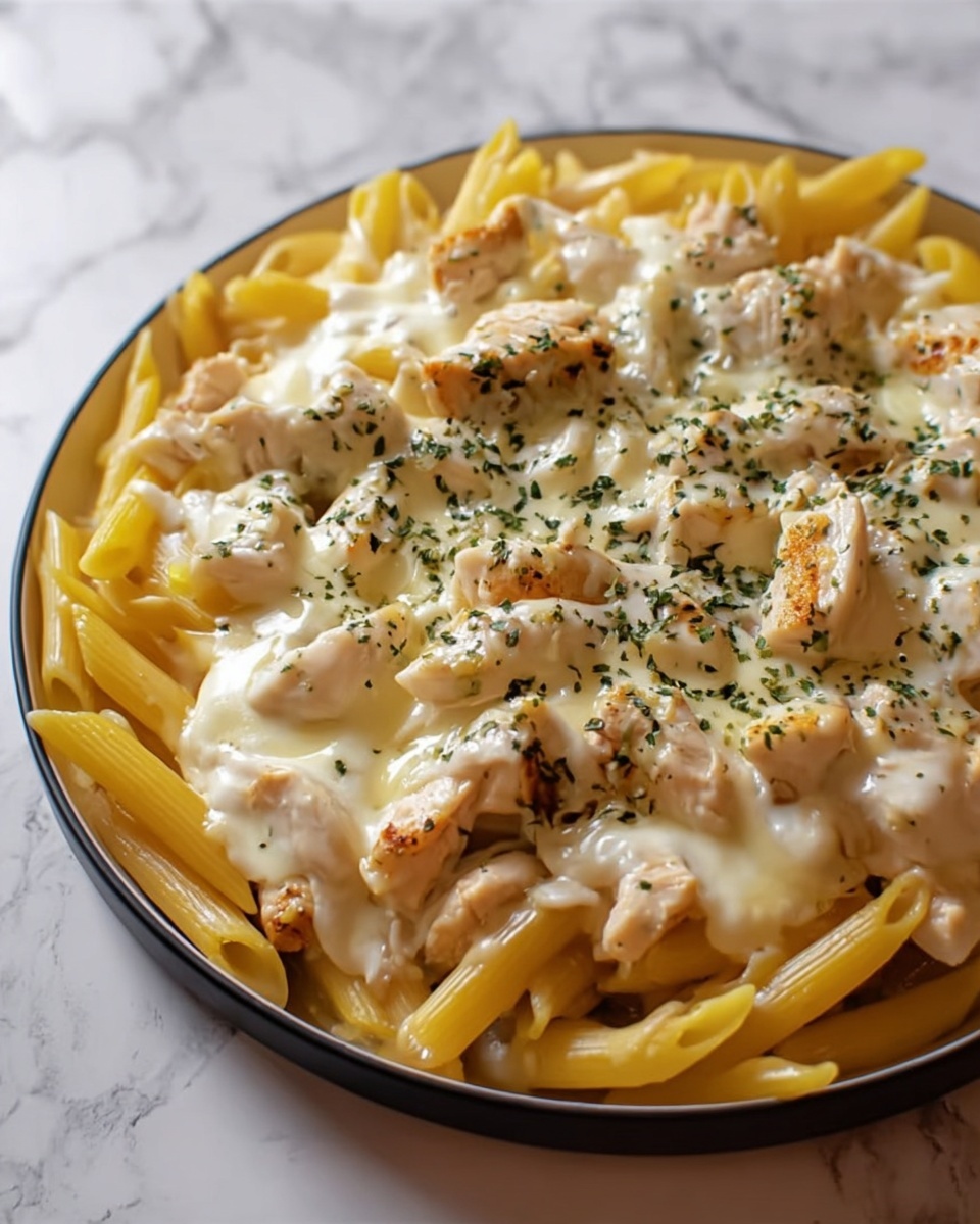Cheesy Chicken Alfredo Slow Cooker Delight Recipe - Recipe Image