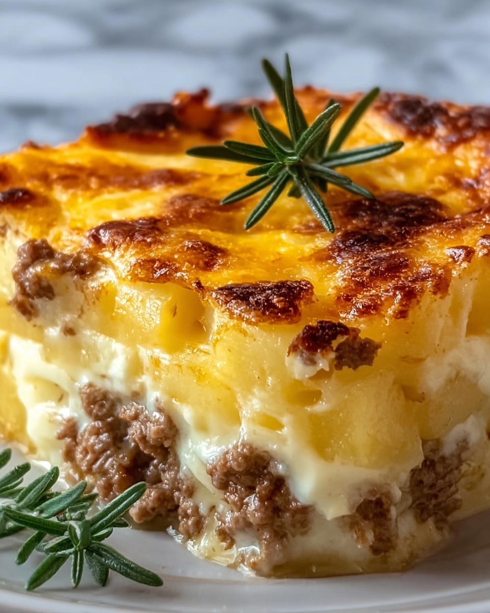 Beef Potato Cheese Casserole Recipe - Recipe Image