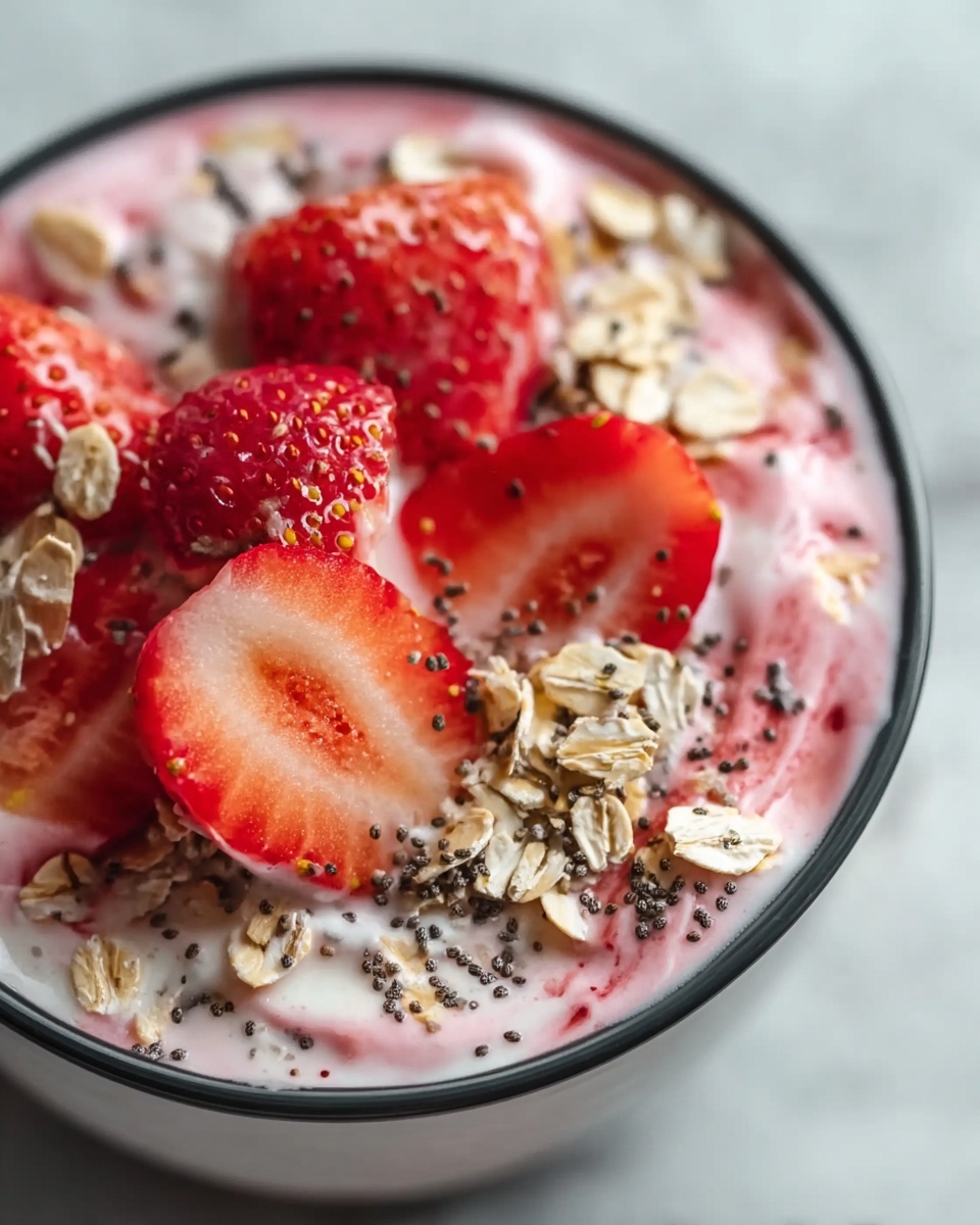 Strawberries and Cream Overnight Oats Recipe - Recipe Image