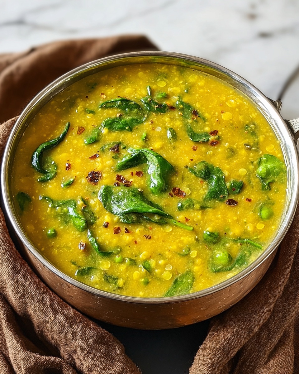 Indian Lentil Curry with Spinach Recipe - Recipe Image