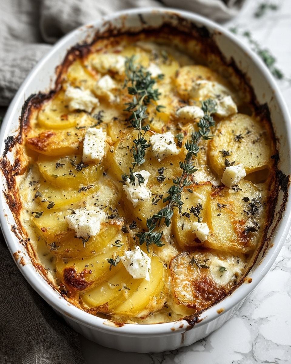 Baked Feta Potatoes Recipe - Recipe Image