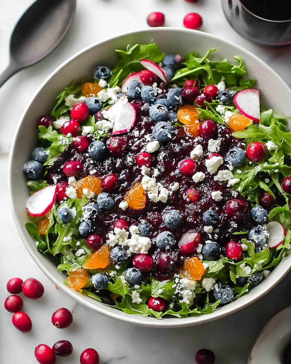 Cranberry Blueberry Salad with Blueberry Balsamic Dressing Recipe - Recipe Image