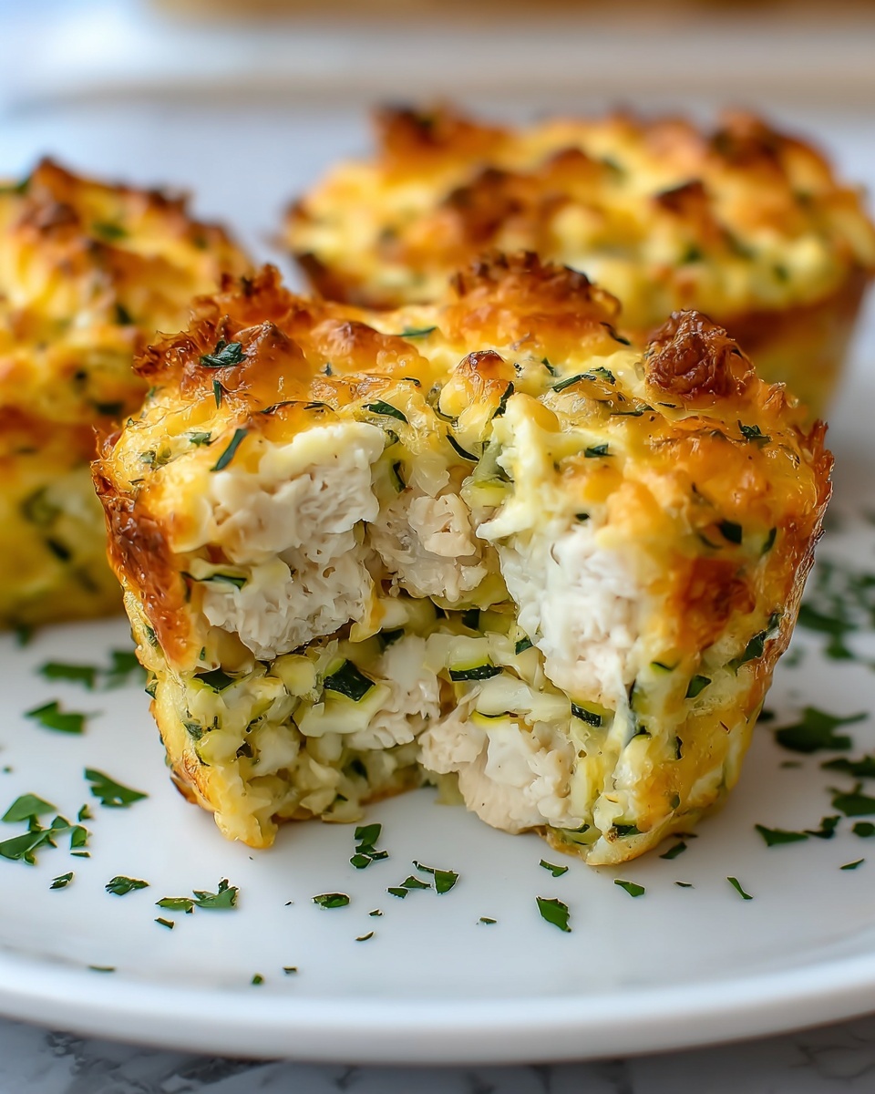 Chicken, Cheese, and Zucchini Muffins Recipe - Recipe Image