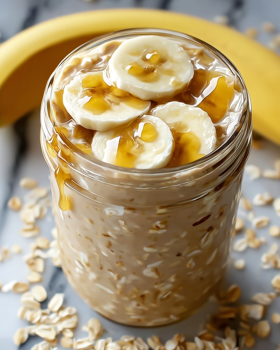 Peanut Butter & Banana Overnight Oats Recipe - Recipe Image