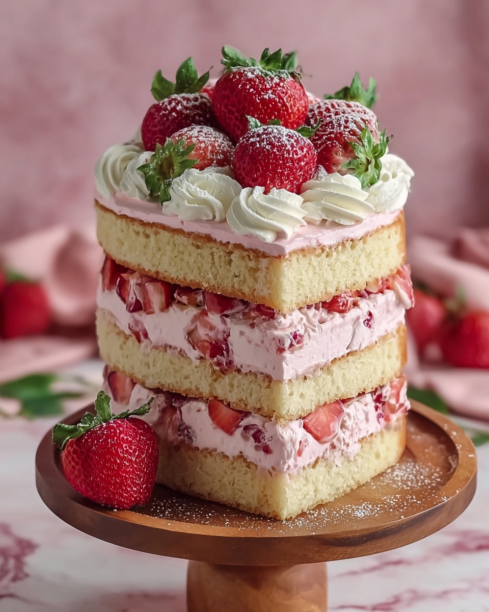 Best Strawberry Cake Ever Recipe - Recipe Image