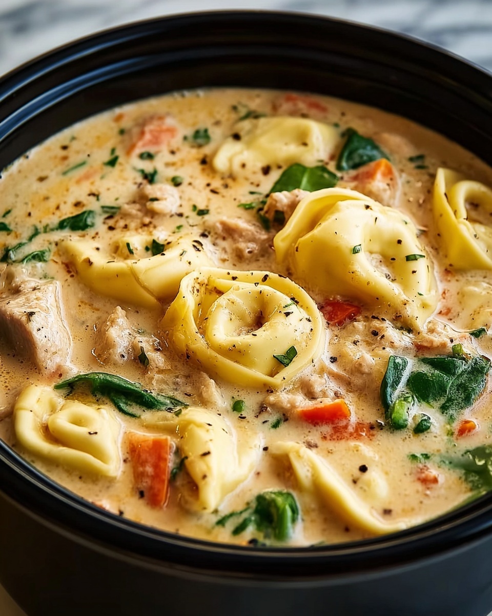 Slow Cooker Creamy Tortellini Soup Recipe - Recipe Image