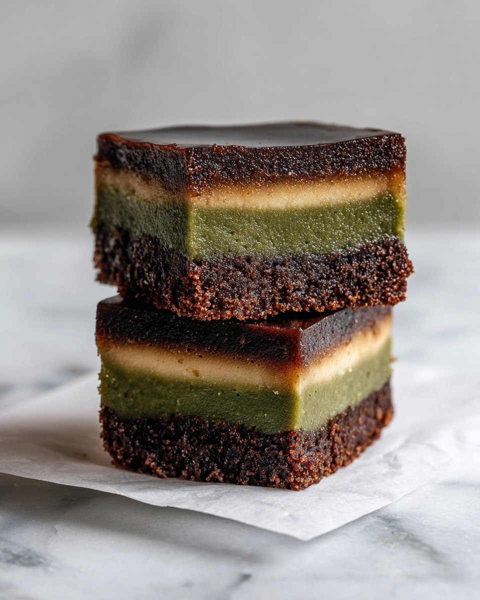 Matcha Brownie Mochi (Brochi) Recipe - Recipe Image