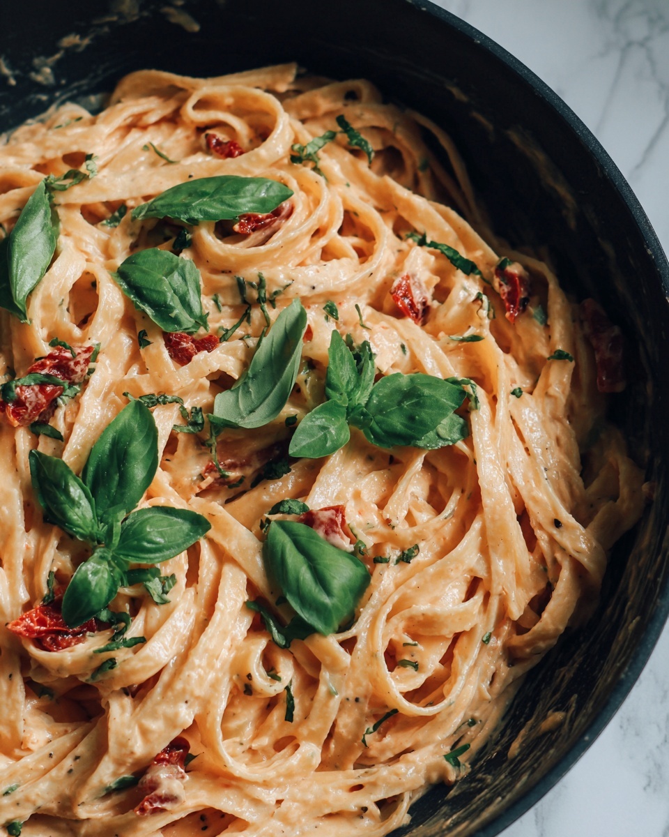 Creamy Sun-Dried Tomato Fettuccine Recipe - Recipe Image