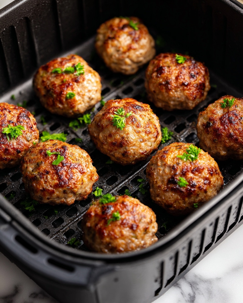 Air Fryer Chicken Parmesan Meatballs Recipe - Recipe Image