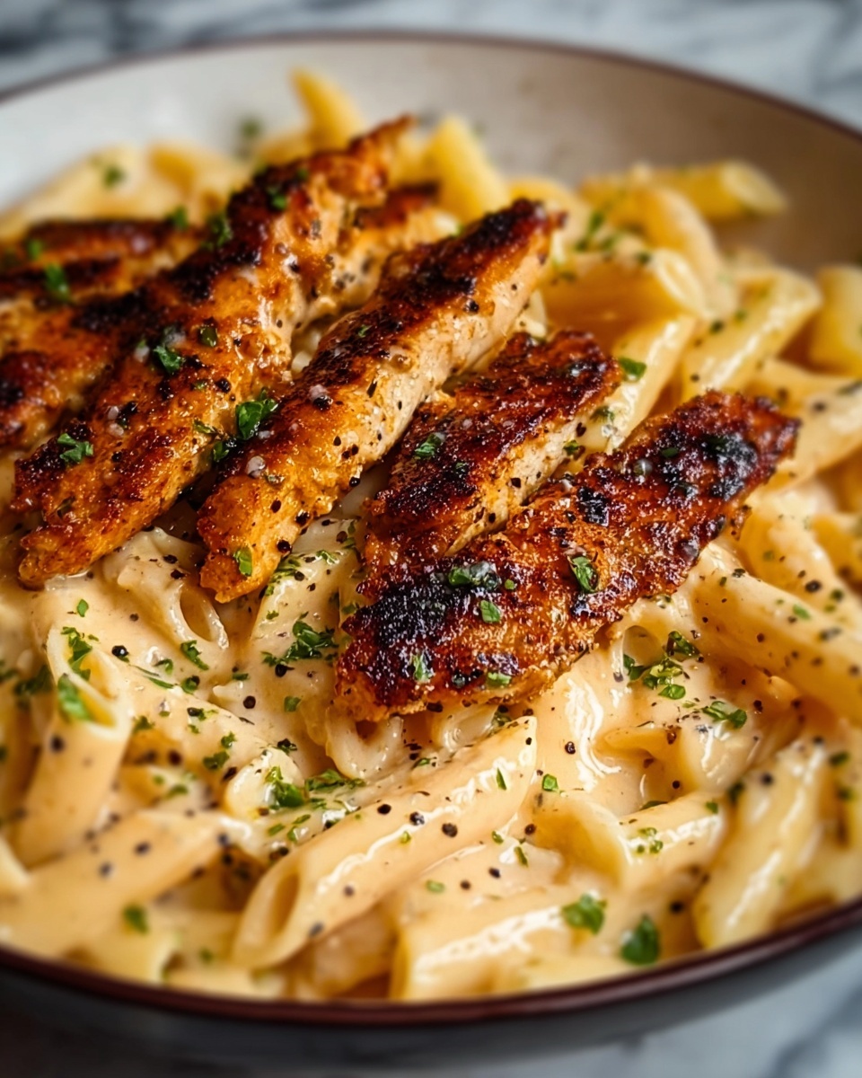 Creamy Parmesan Chicken with Penne Recipe - Recipe Image