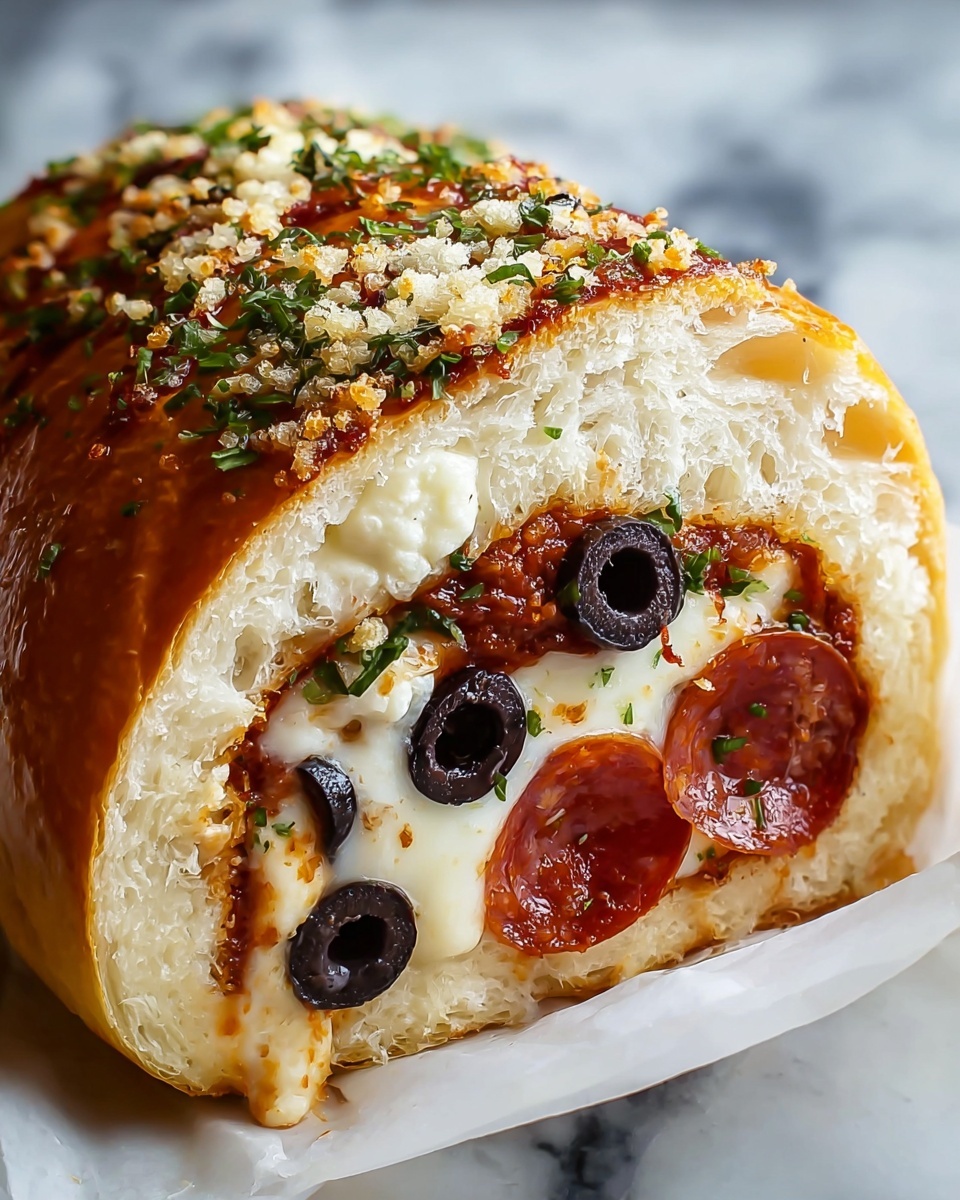Pepperoni Black Olive Stromboli Recipe - Recipe Image