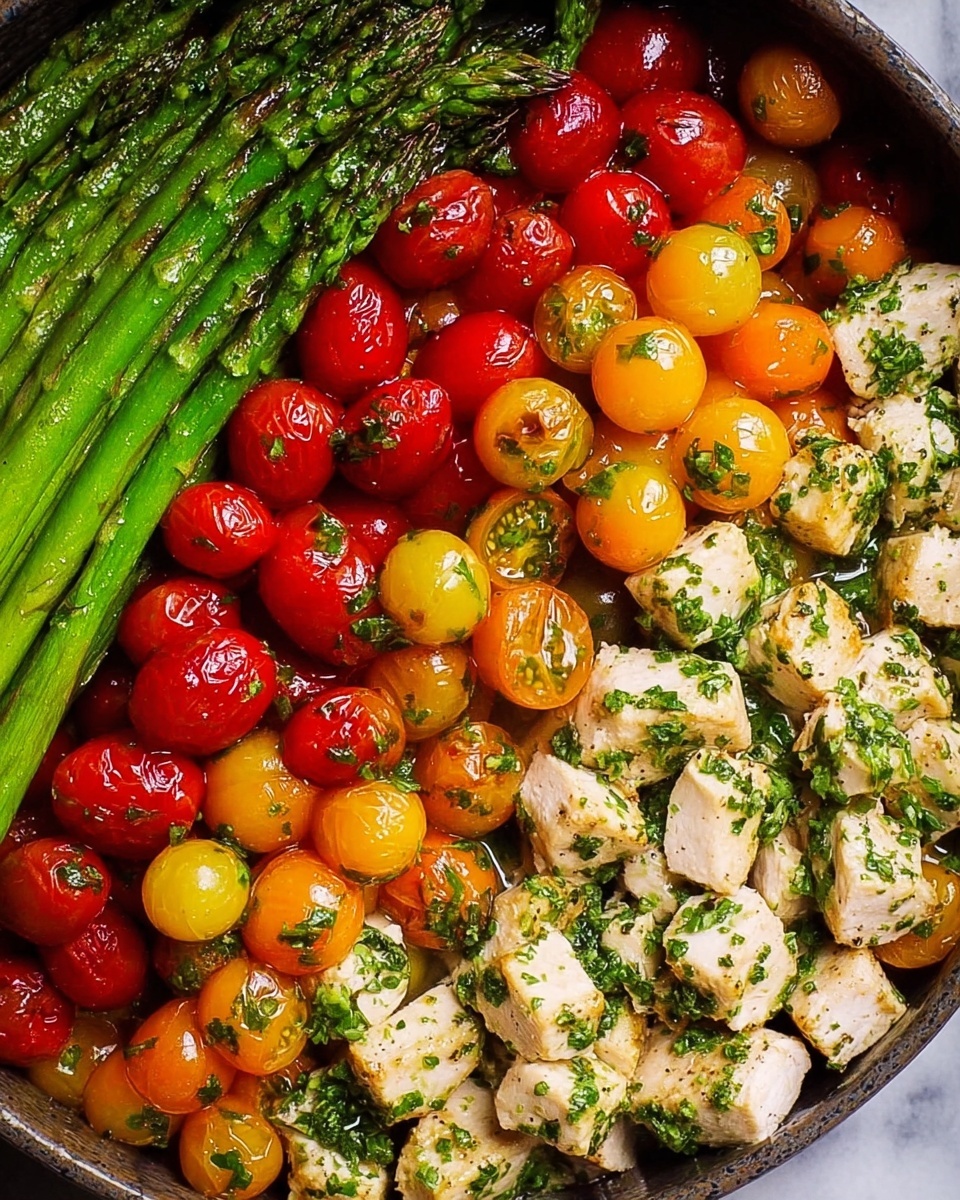 Pesto Chicken Tortellini with Sun-Dried Tomatoes and Asparagus Recipe - Recipe Image