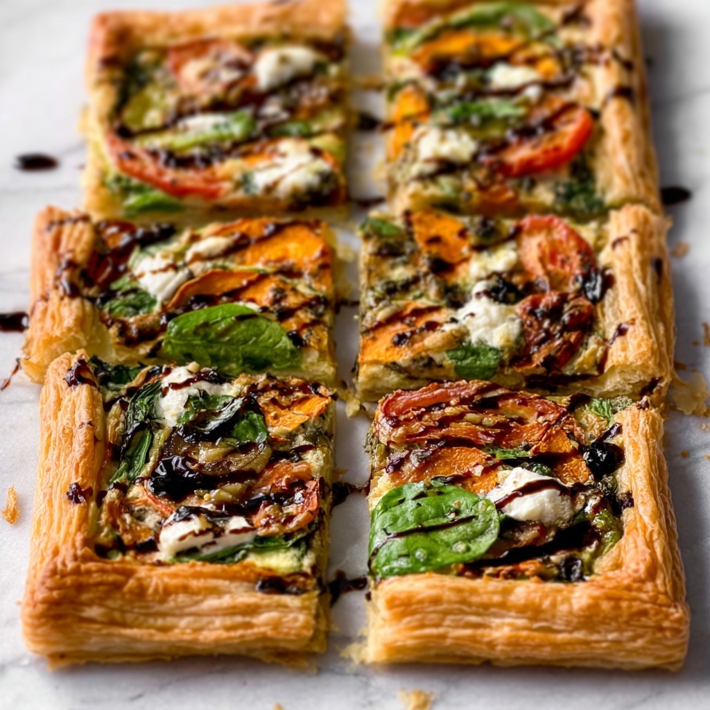 Pesto Caprese Puff Pastry Pizza Recipe - Recipe Image
