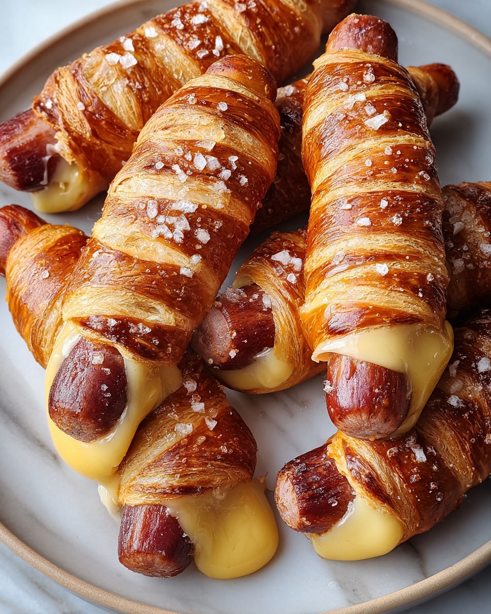 Soft Baked Cheesy Pretzel Dogs Recipe - Recipe Image