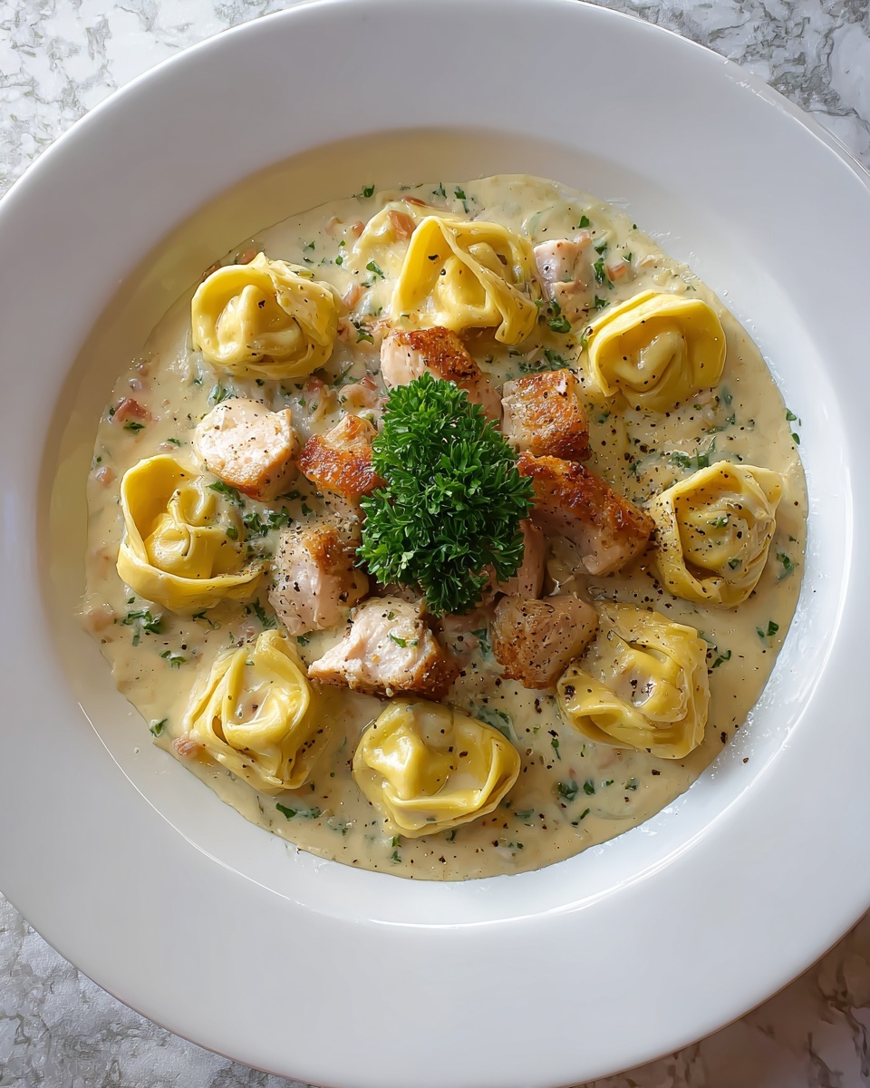 Creamy Chicken Alfredo Tortellini Recipe - Recipe Image
