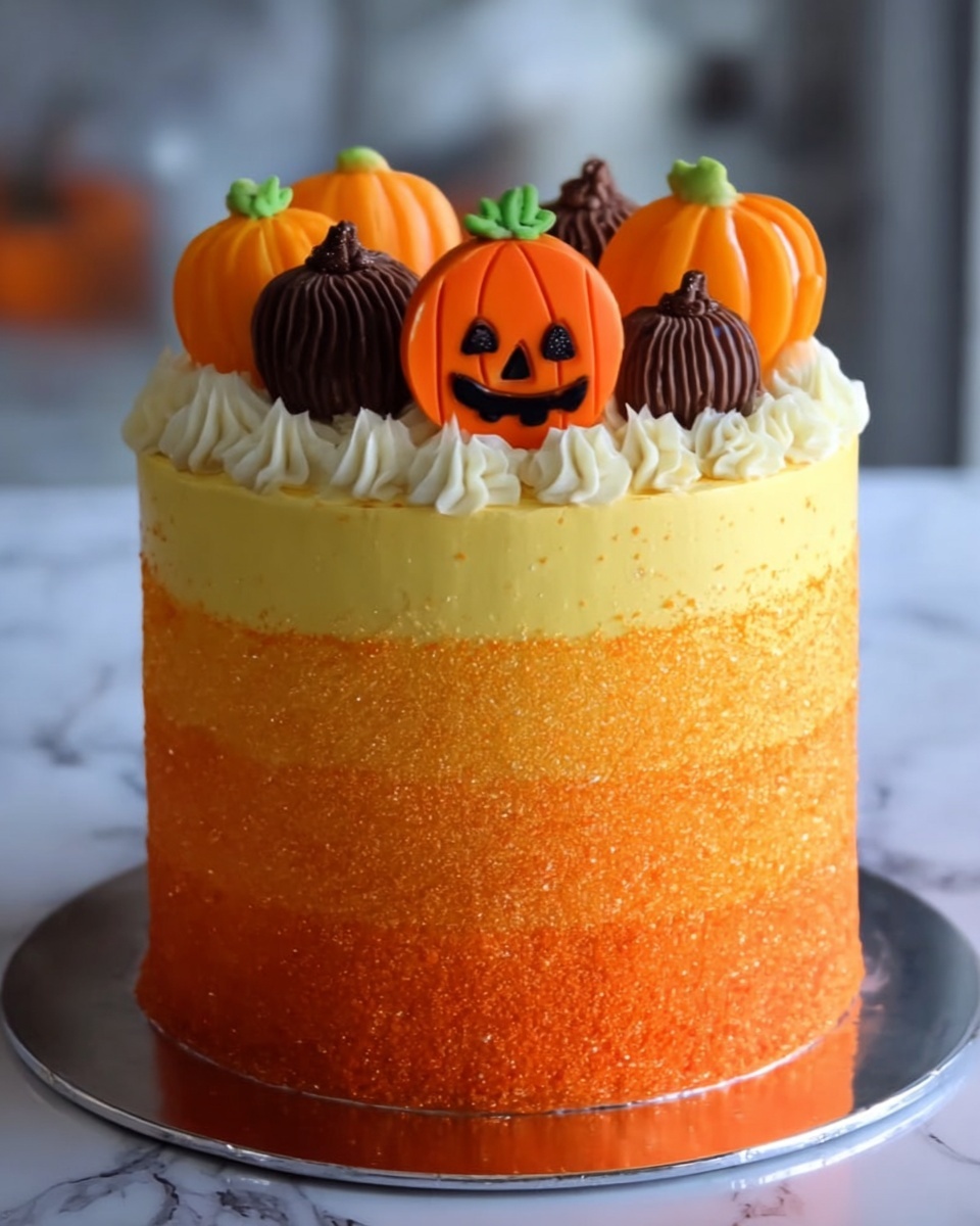 Stenciled Halloween Sprinkle Cake Recipe - Recipe Image