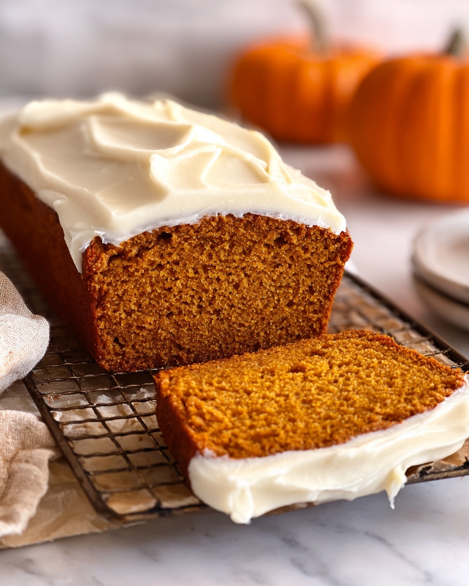Pumpkin Bread with Cream Cheese Frosting Recipe - Recipe Image