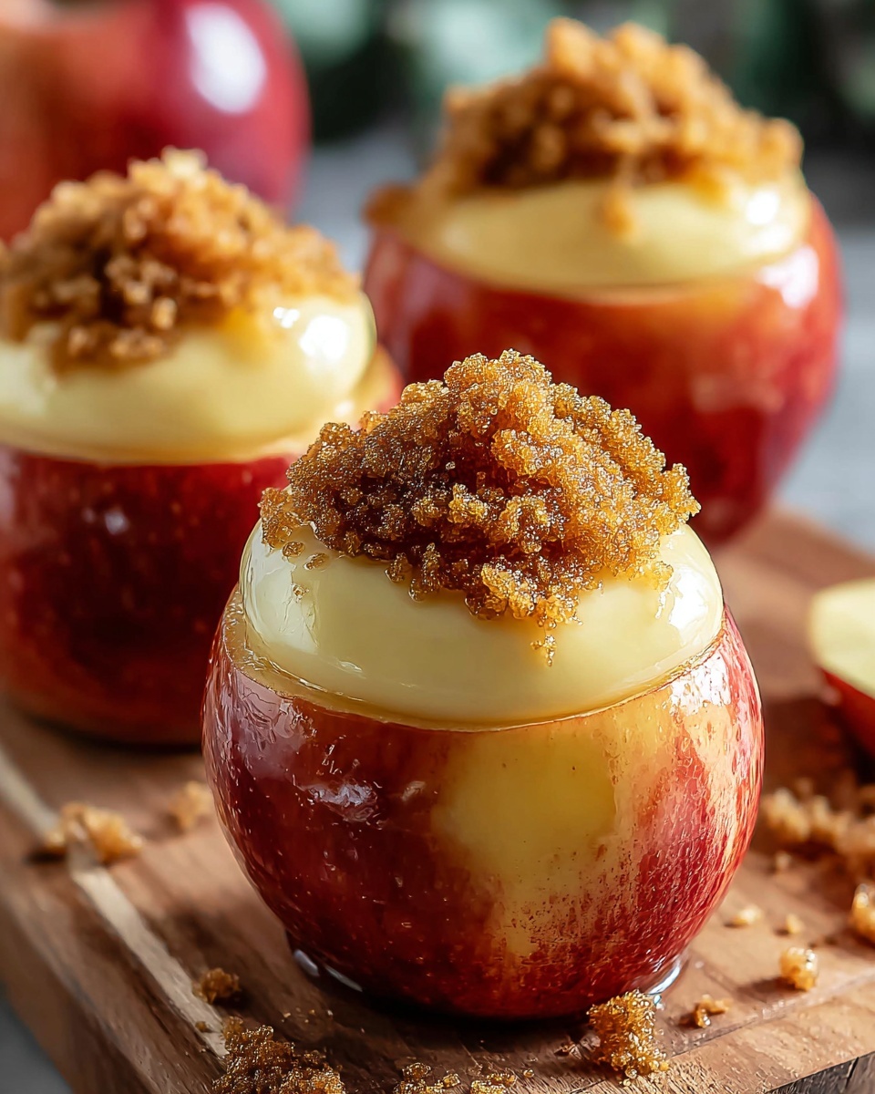 Cheesecake Stuffed Apples with Caramel and Nuts Recipe - Recipe Image