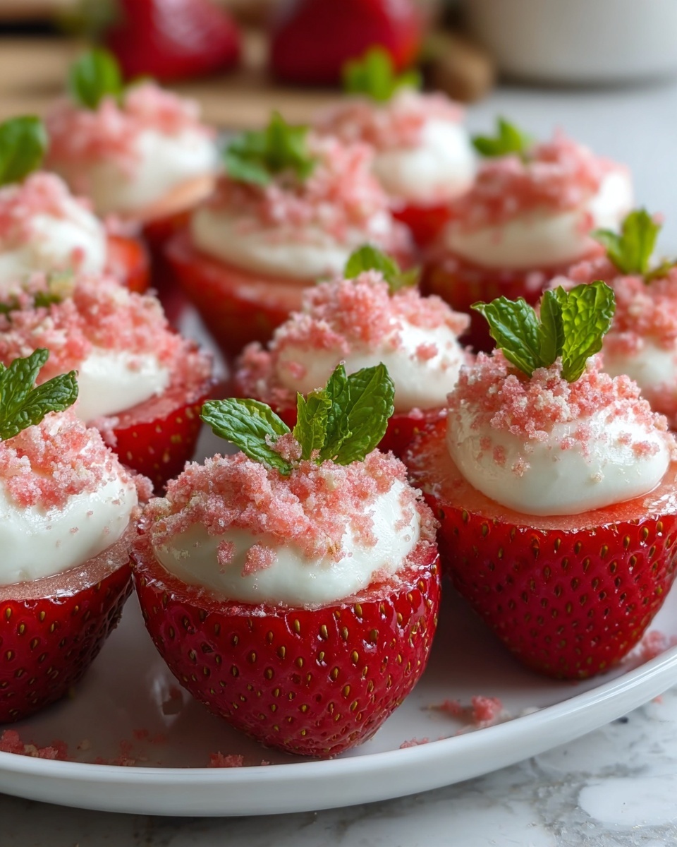 Cheesecake Deviled Strawberries Recipe - Recipe Image