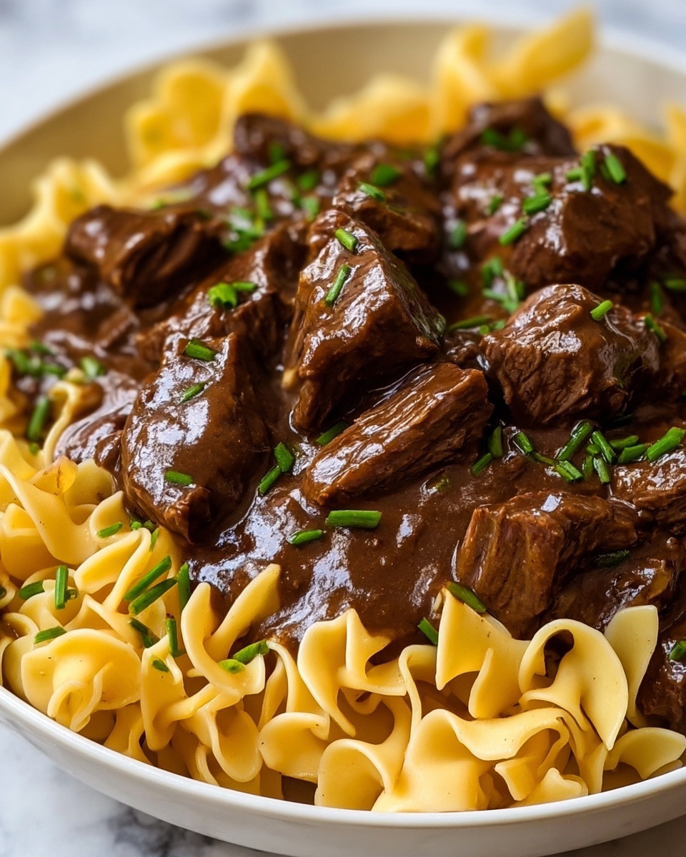 Crockpot Beef Tips & Noodles Recipe - Recipe Image