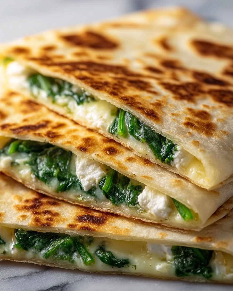 Spinach and Feta Cheese Quesadillas Recipe - Recipe Image