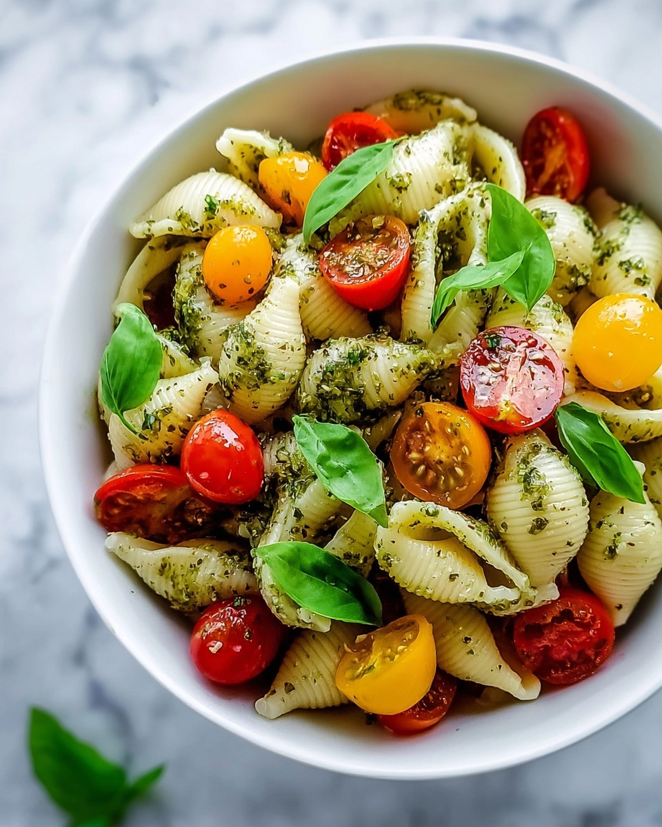 Pesto Pasta Salad with Zucchini, Squash, and Pine Nuts Recipe - Recipe Image