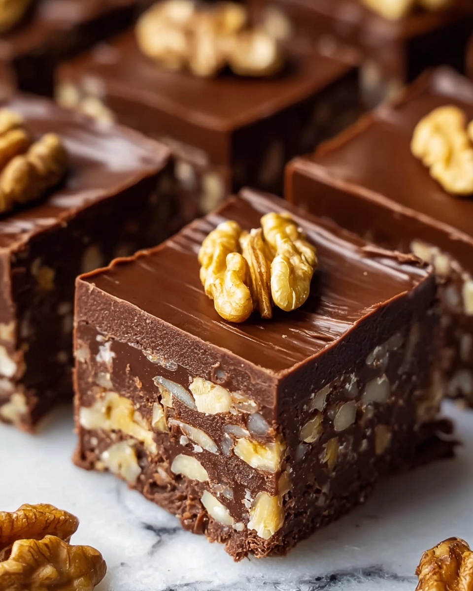 No-Bake Date Walnut Slice Recipe - Recipe Image
