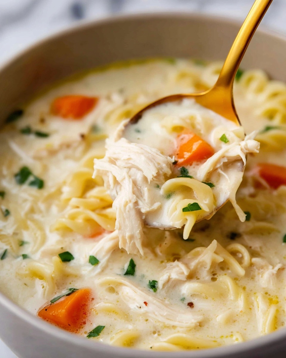 Creamy Chicken Noodle Soup Recipe - Recipe Image