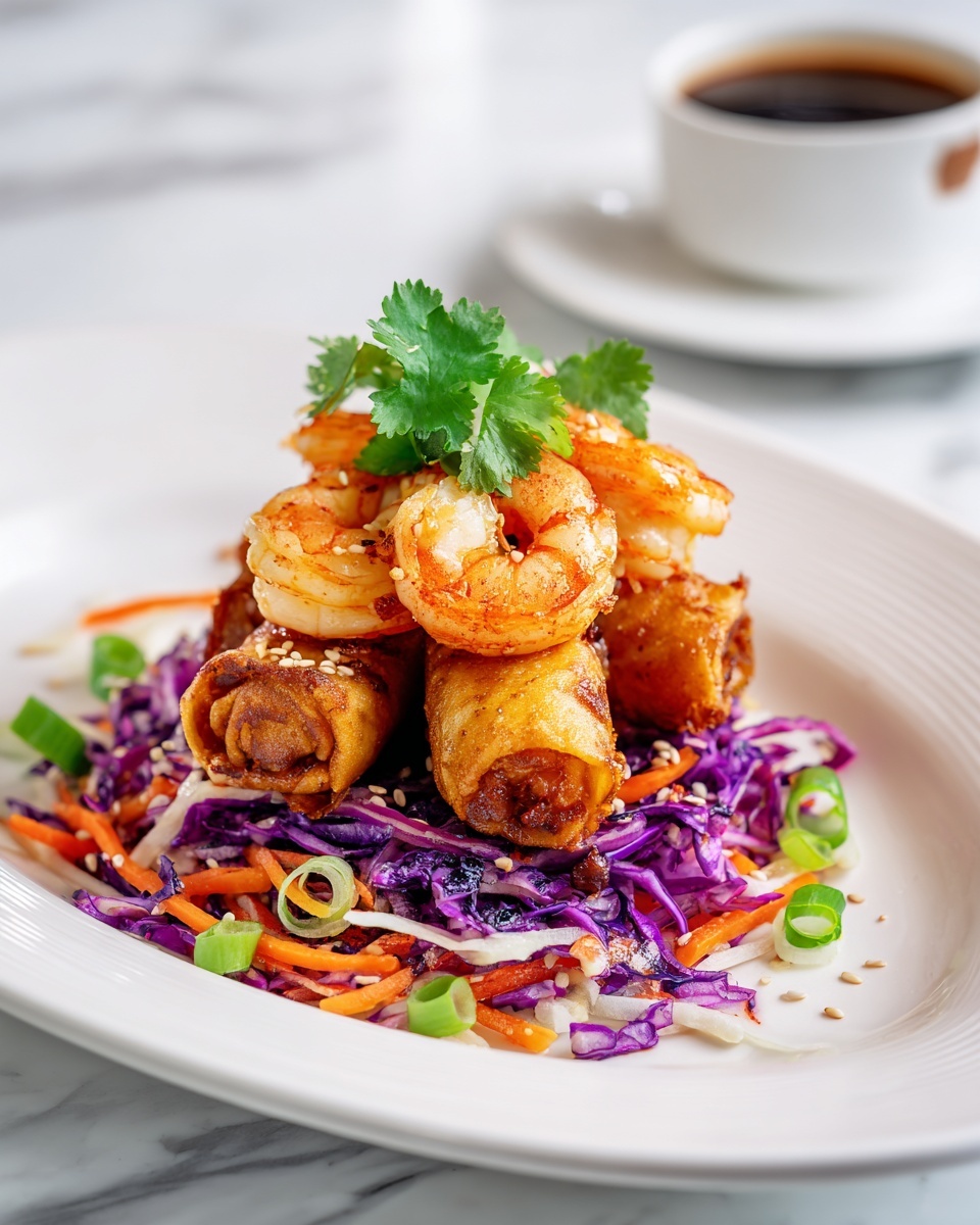 Crispy Shrimp and Cabbage Egg Rolls Recipe - Recipe Image