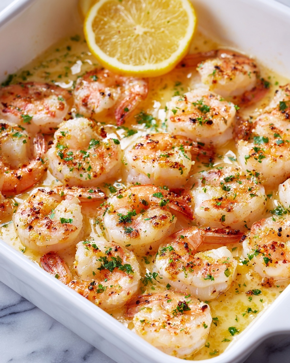 Baked Shrimp with Garlic Lemon Butter Sauce Recipe - Recipe Image