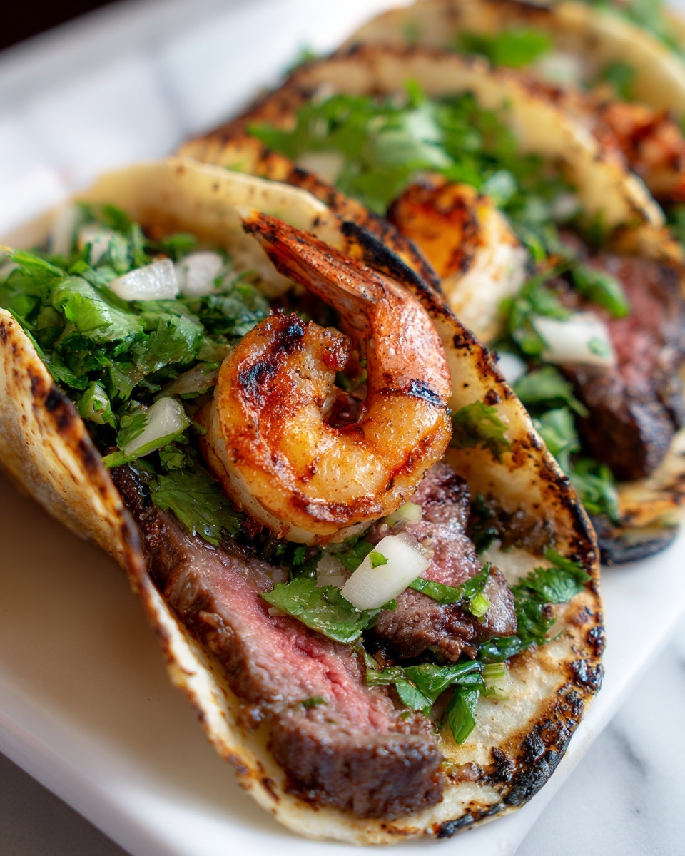 Street-Style Steak and Shrimp Tacos Recipe - Recipe Image