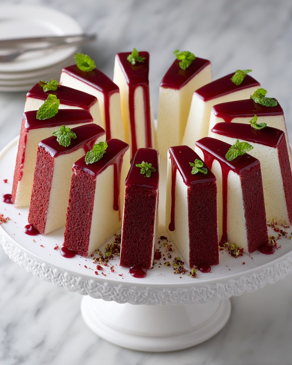 Layered Red Velvet Cheesecake Bundt Cake Recipe - Recipe Image