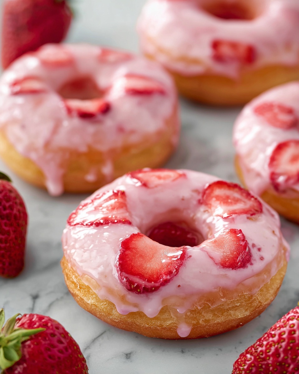 Strawberry Buttermilk Doughnuts Recipe - Recipe Image