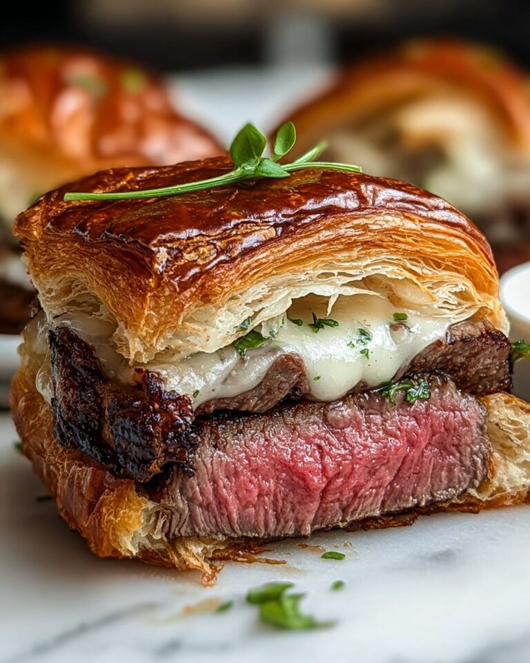 Garlic Butter Steak and Brie Croissant Melt Recipe