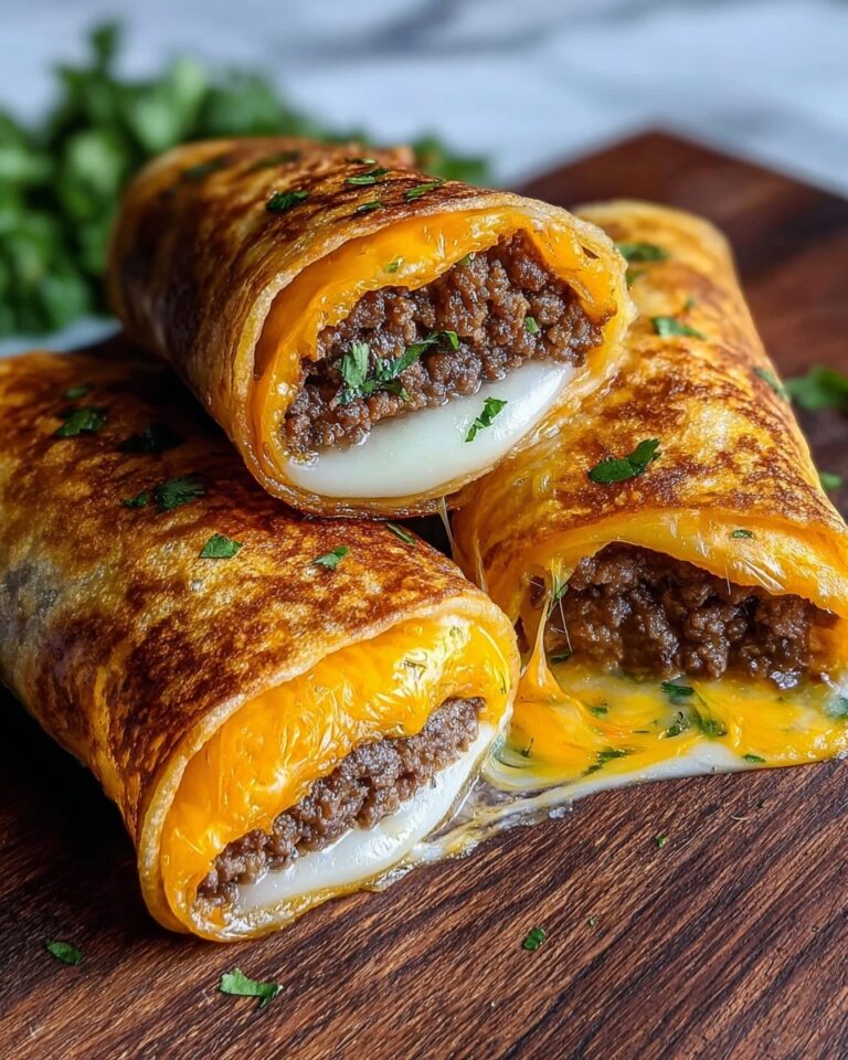 Easy Garlic Butter Beef Cheeseburger Rollups Recipe