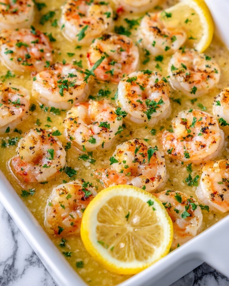 Baked Shrimp with Garlic Lemon Butter Sauce Recipe