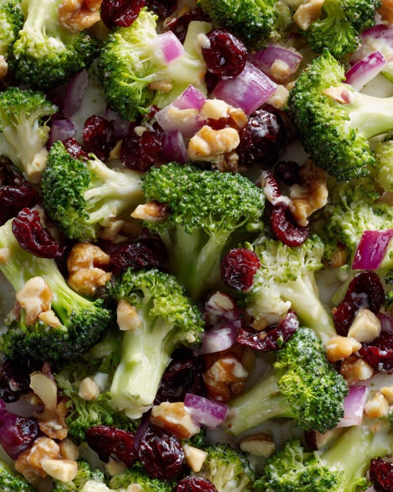 Broccoli Cranberry Salad with Honey Mayo Dressing Recipe