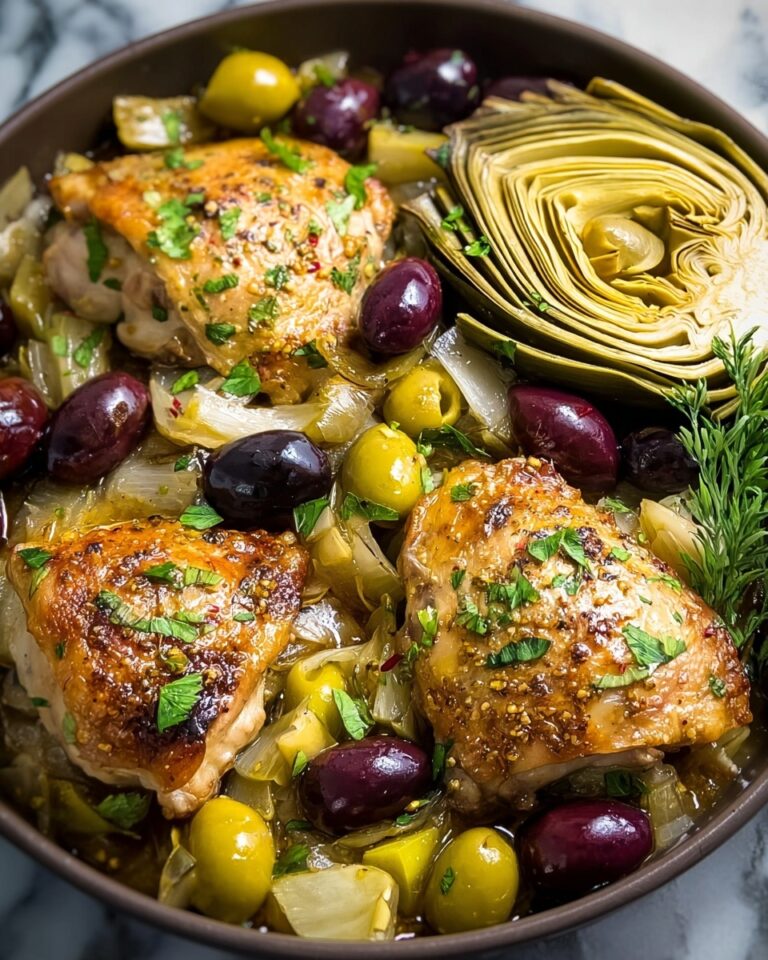 Mediterranean Lemon Chicken with Artichokes and Olives Recipe