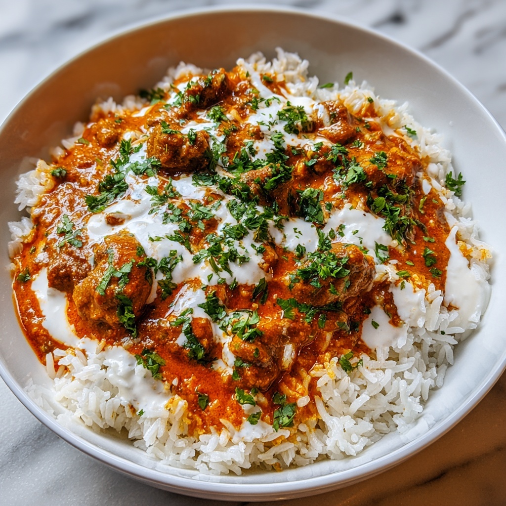 Easy Slow Cooker Butter Chicken & Rice Meal Recipe - Recipe Image