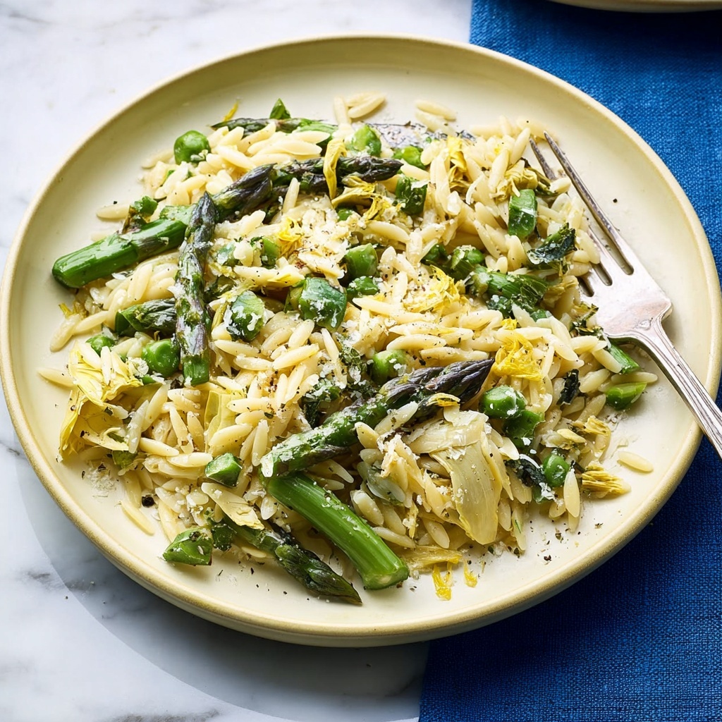 Orzo with Lemon and Artichokes Recipe - Recipe Image