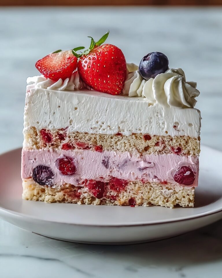 Unicorn No-Bake Strawberry Split Cake Recipe