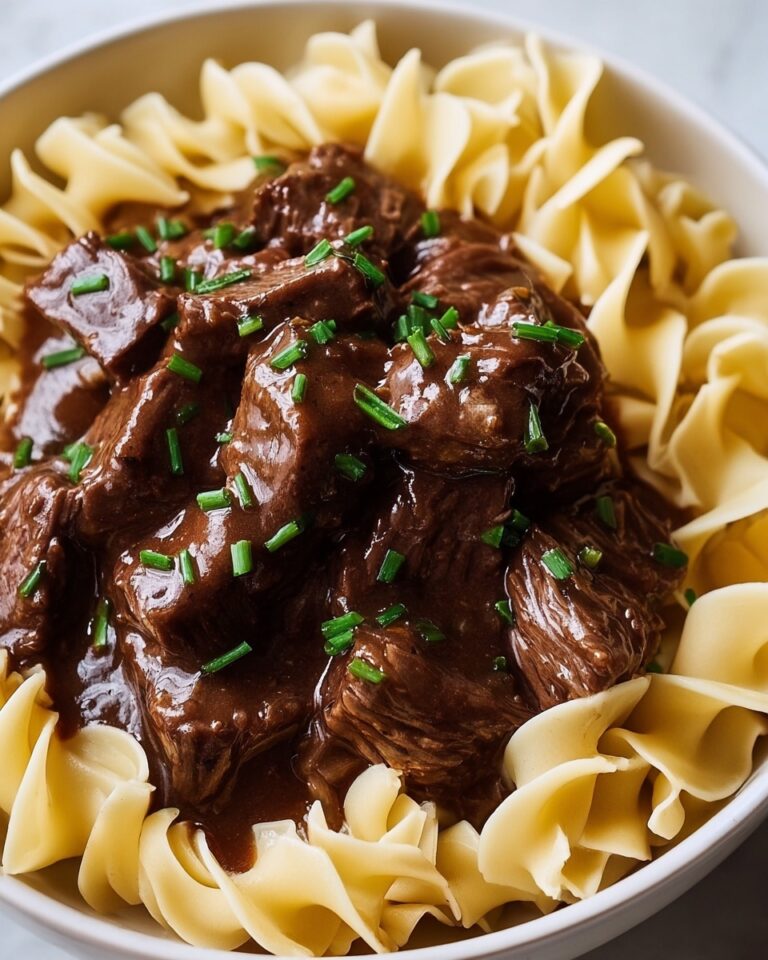 Crockpot Beef Tips & Noodles Recipe