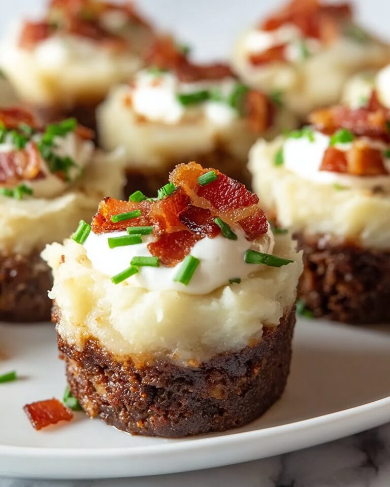 Mini Meatloaf Muffins with Mashed Potato Frosting Recipe